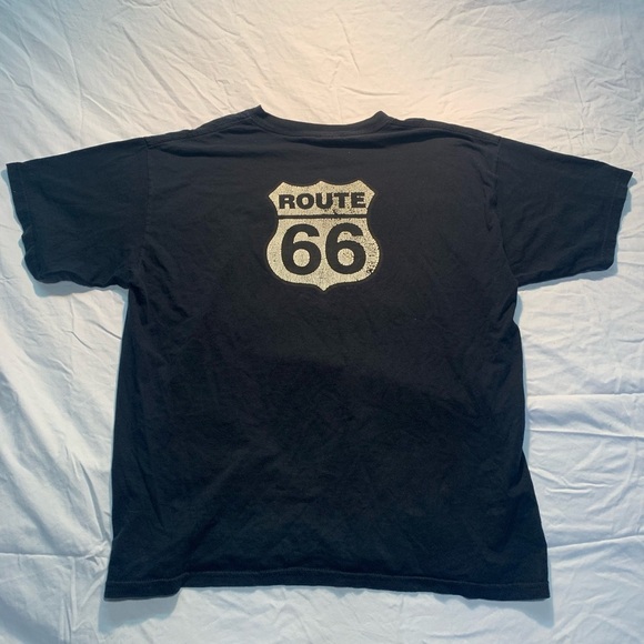 💙 Vintage 90s Route 66 Black Short Sleeve Tee Gildan Size XL - Picture 3 of 8